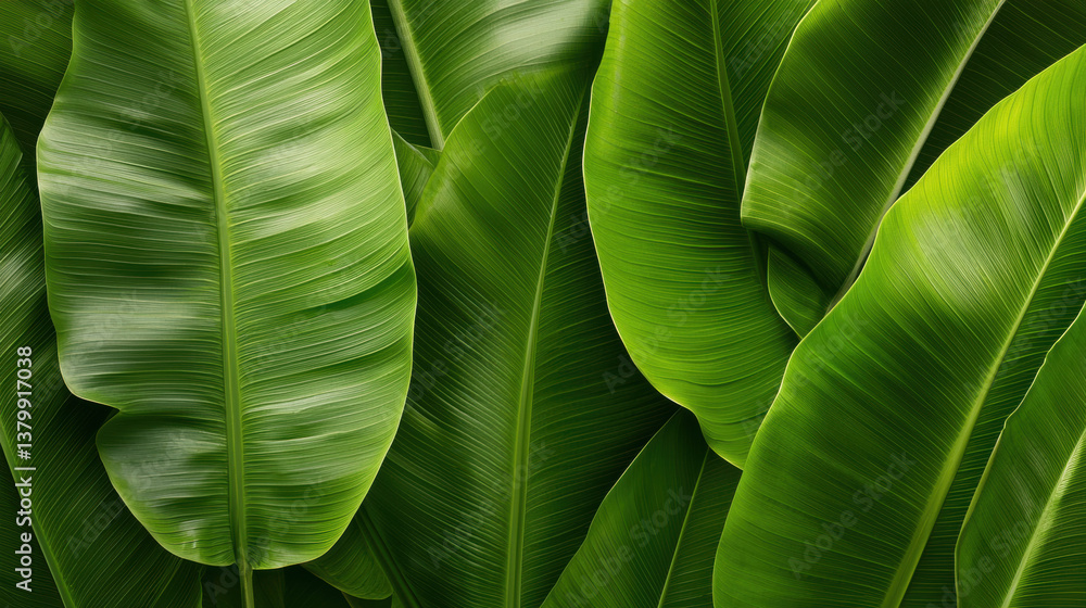 Tropical green leaves create lush background with vibrant textures natural beauty Tropical green leaves create lush background with vibrant textures natural beauty