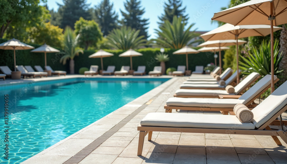 Fototapeta premium swimming pool in hotel
