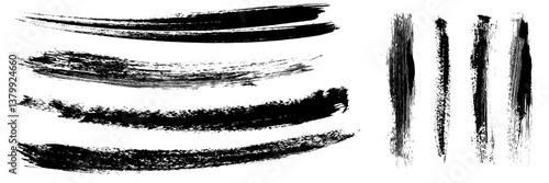 Brush texture, ink, brush pattern, wave pattern brush stroke material. brush stroke eps10