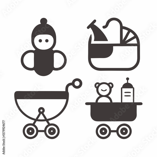 baby girl icons