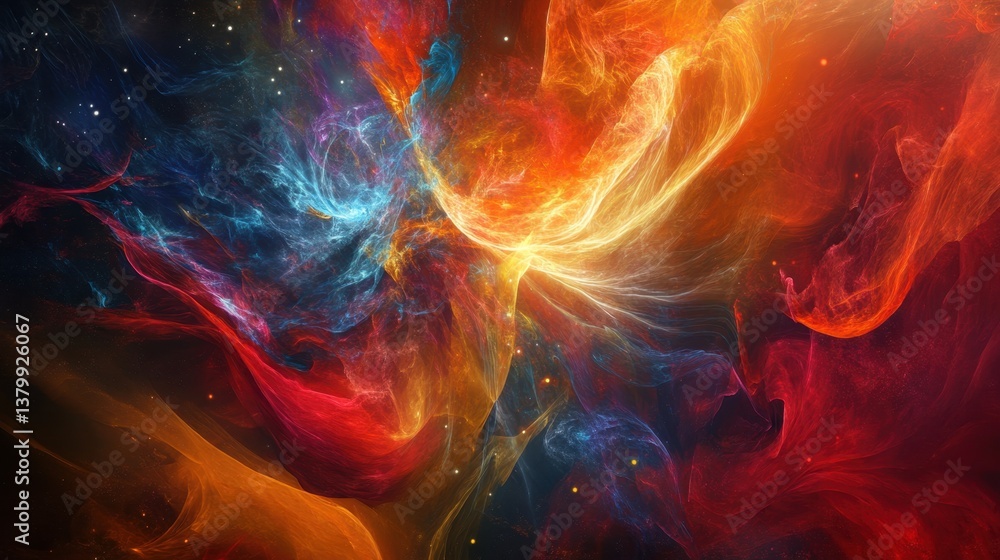 Obraz premium Abstract Cosmic Colorful Background