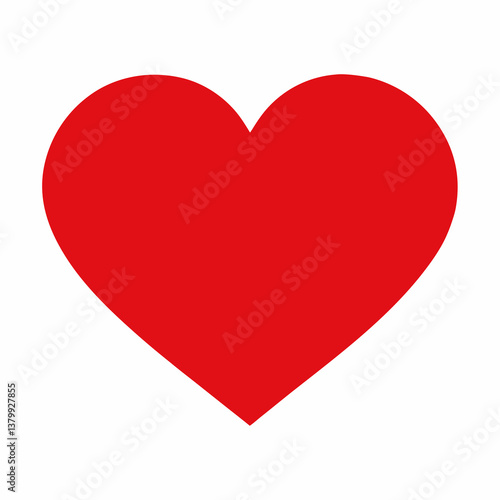 Free Download red heart isolated on white - GFXLoad