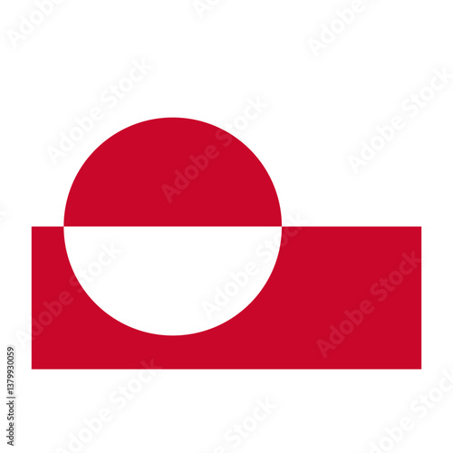 Greenland Flag National Symbol of Kalaallit Nunaat