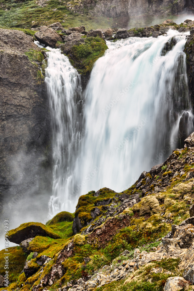 Fototapeta premium Dynjandi Gongumannafoss waterfall. Westfjords. Iceland