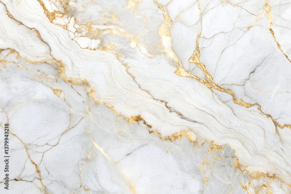 Naklejka premium Elegant White Marble Texture with Golden Veins Luxurious Background for Design Projects