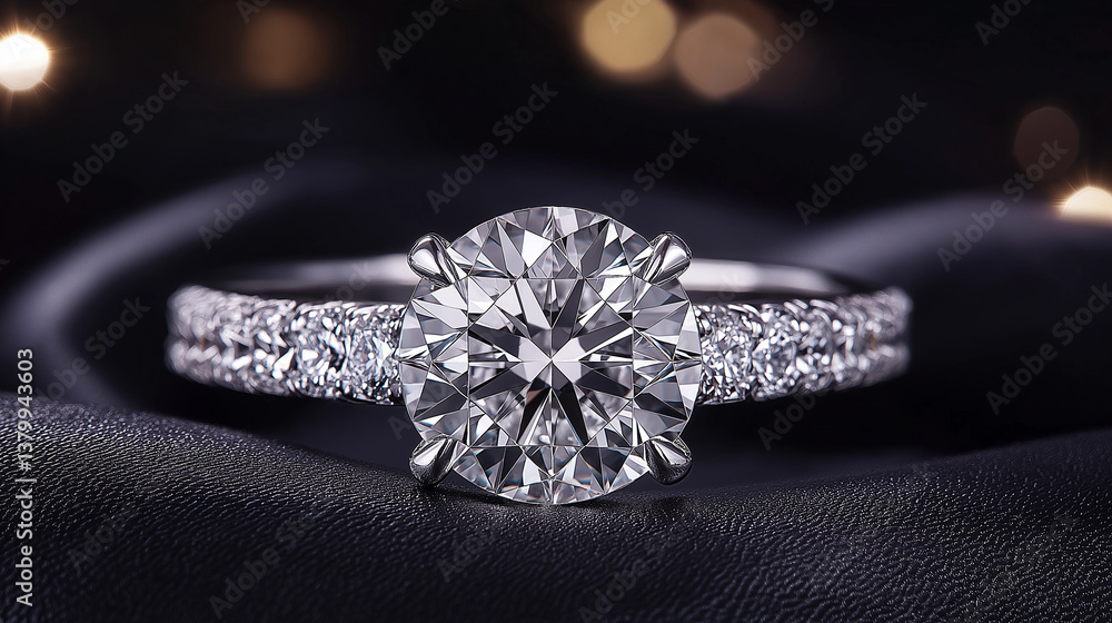 Diamond ring close-up Diamond ring close-up