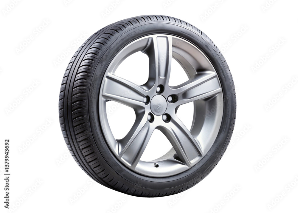 Obraz premium car wheel on white background