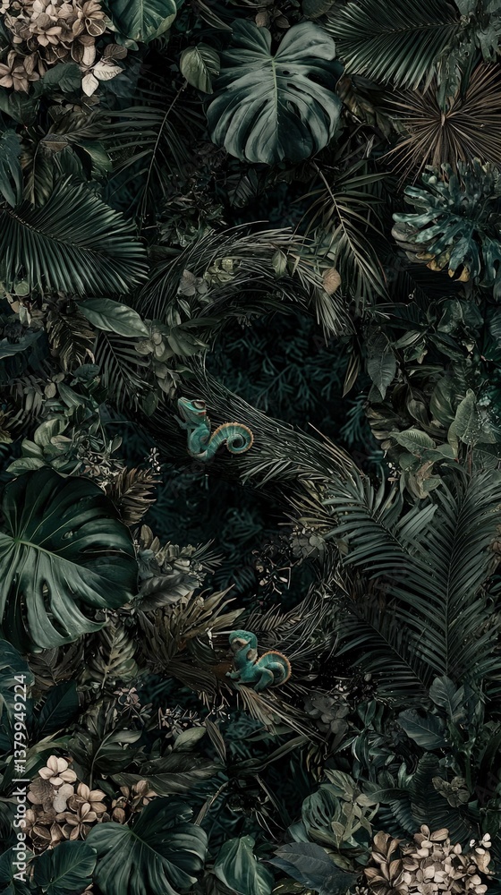 Lush Tropical Rainforest with Hidden Snakes - Lush Tropical Rainforest with Hidden Snakes -