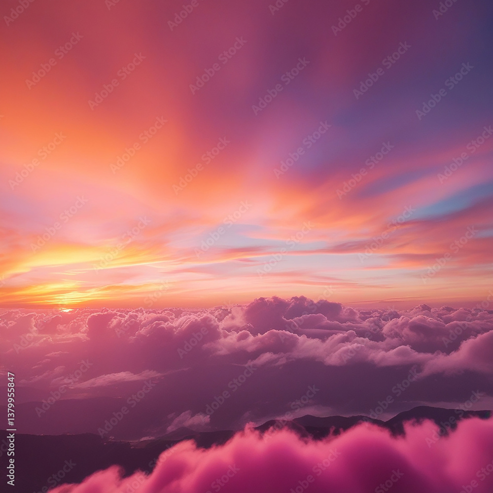 Fototapeta premium sunset in the clouds