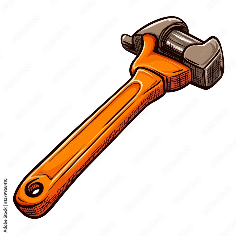 Pipe wrench isolated Pipe wrench isolated