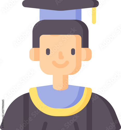 graduation Illustration on a white background.