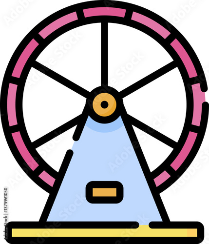 hamster wheel Illustration on a white background.