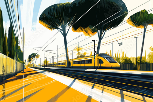 Train station landscape 