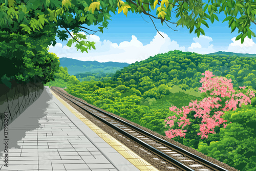 Train station landscape 