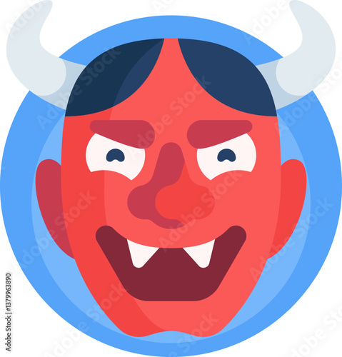 kabuki Illustration on a white background.