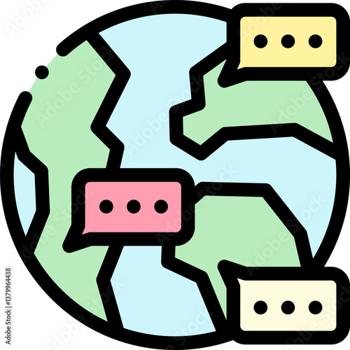 languages Illustration on a white background.