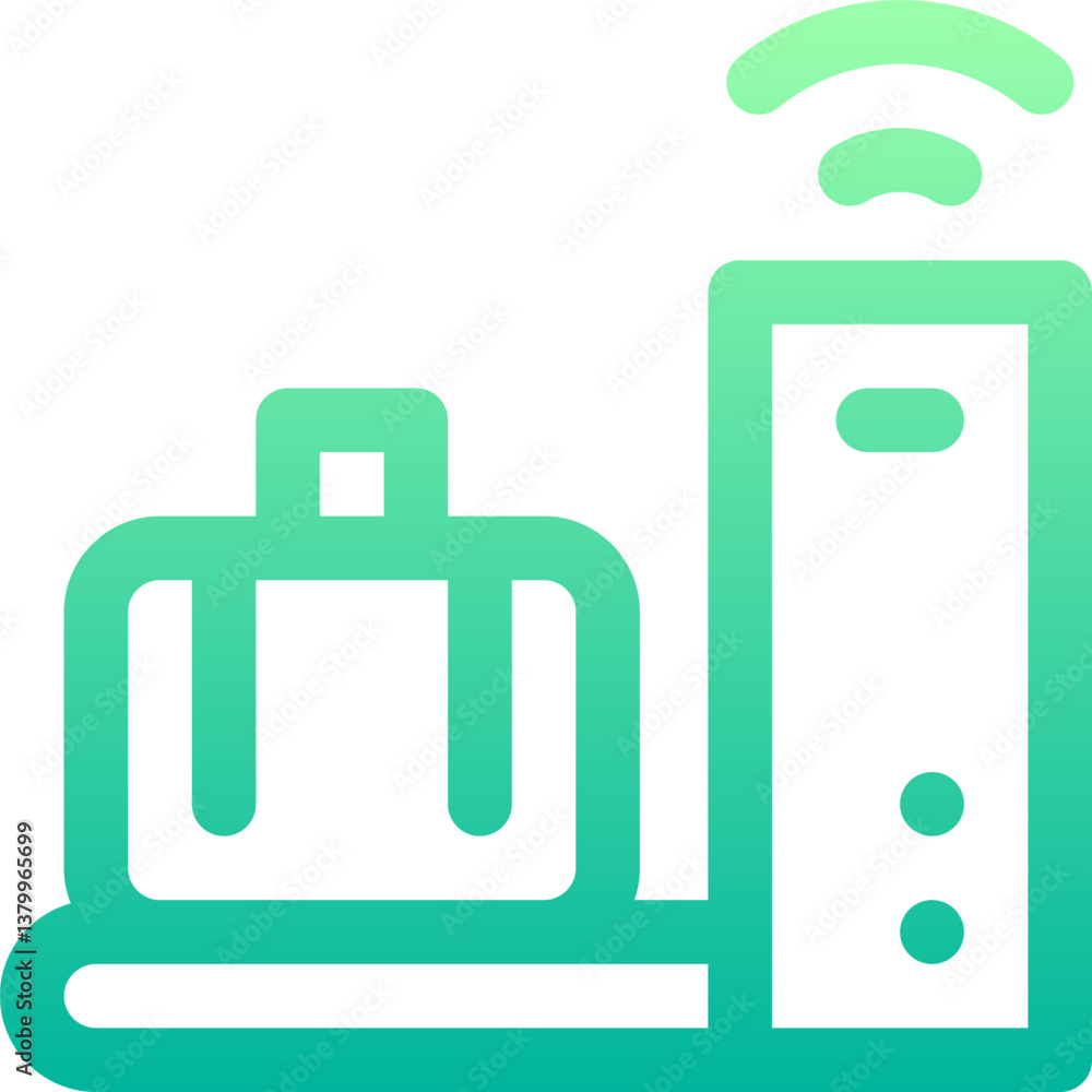 luggage scan Illustration on a white background. luggage scan Illustration on a white background.