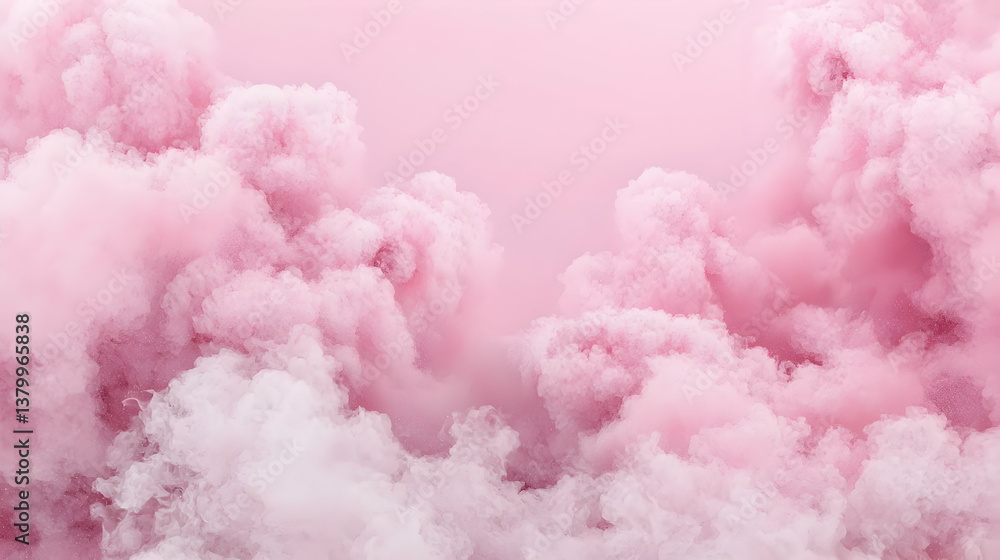 Pink and White Fluffy Clouds Abstract Background Pink and White Fluffy Clouds Abstract Background
