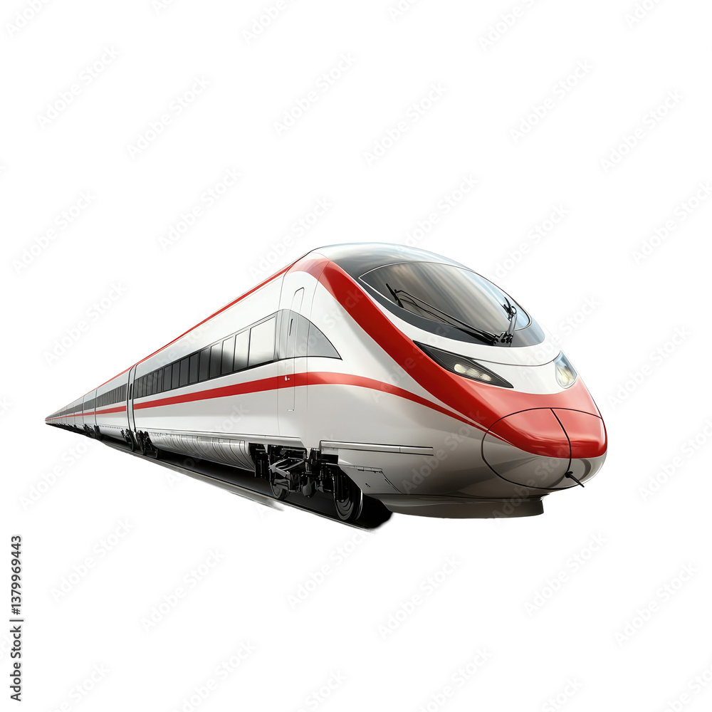 High-Speed Bullet Train on transparent background High-Speed Bullet Train on transparent background
