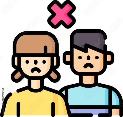 quarrel Illustration on a white background.