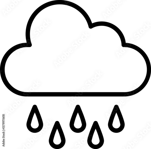 raining Illustration on a white background.