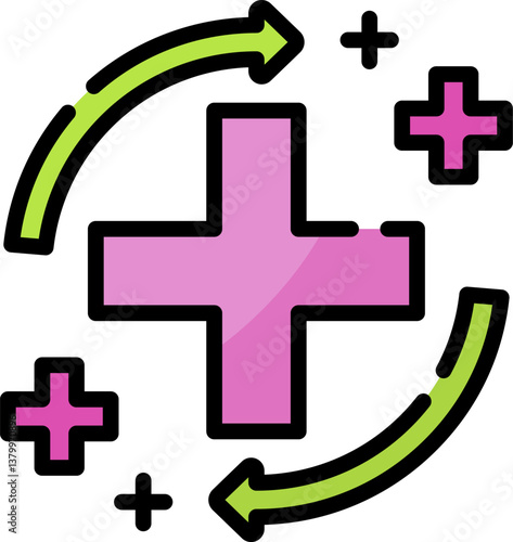 regeneration Illustration on a white background