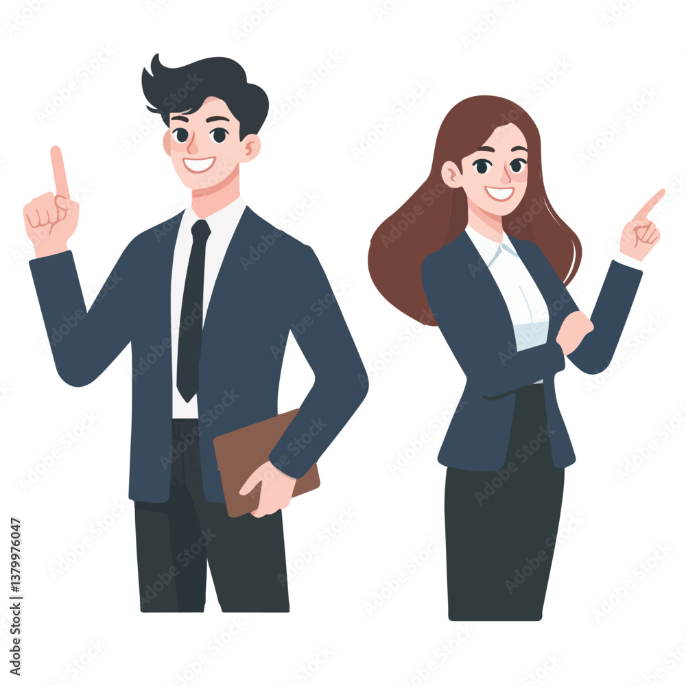 vector two businessmen giving index finger vector two businessmen giving index finger