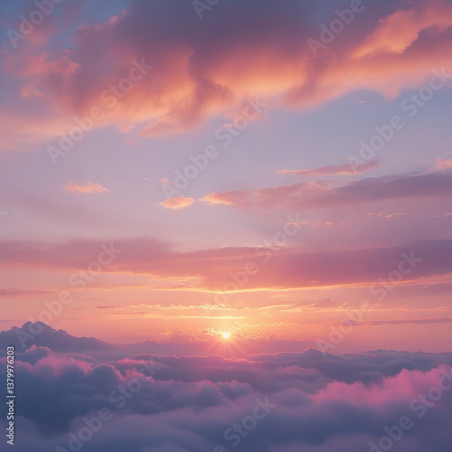 sunset in the mountains