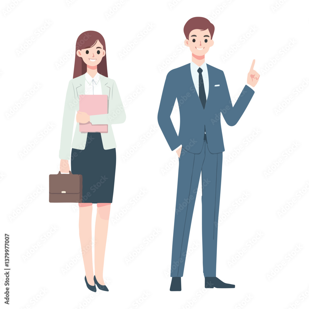 vector two businessmen giving index finger vector two businessmen giving index finger
