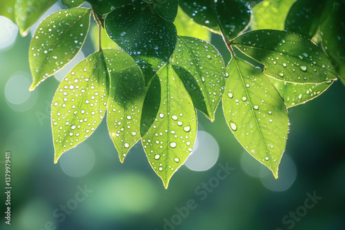 A close-up of fresh, green ...