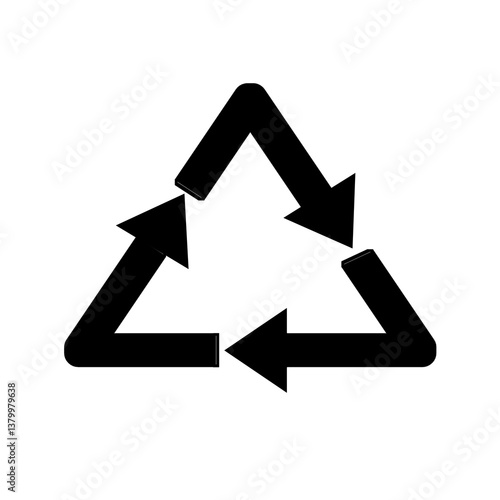 Recycling black icon. Recycle symbol. Rotation arrow pack. Reuse cycle. Vector eco icons