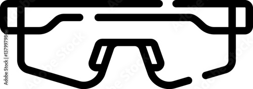 safety glasses Illustration on a white background