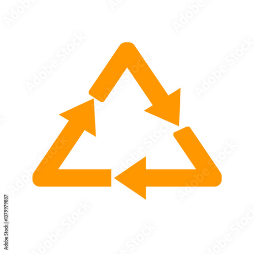 Recycling yellowicon. Recycle symbol. Rotation arrow pack. Reuse cycle. Vector eco icons