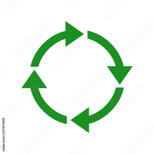 Recycling green icon Recycle symbol. Rotation arrow pack. Reuse cycle. Vector eco icons
