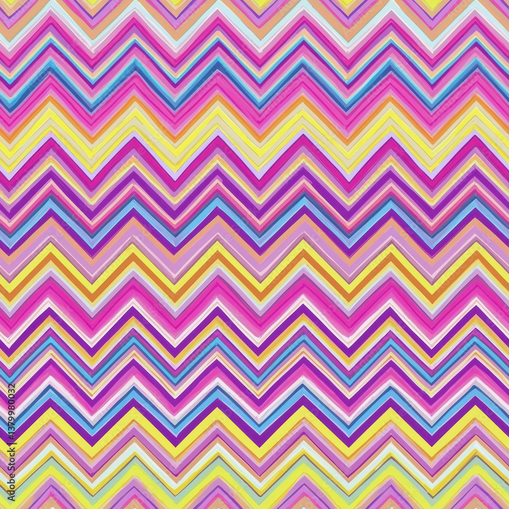 Textile Seamless Pattern Vibrant zigzag pattern with bold summer colors and Aztec inspired design Textile Seamless Pattern Vibrant zigzag pattern with bold summer colors and Aztec inspired design