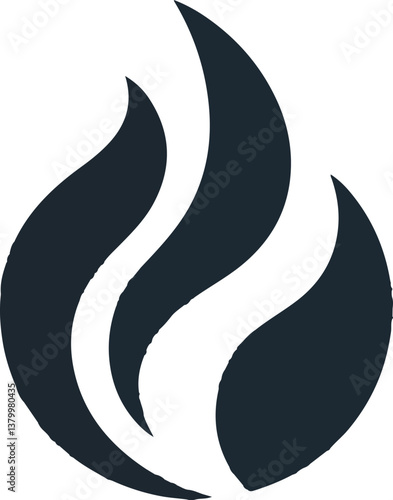 Fire icon vector silhouette