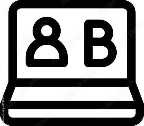 blogger Illustration on a white background