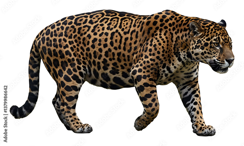 Fototapeta premium 優雅に歩くジャガー 斑点模様