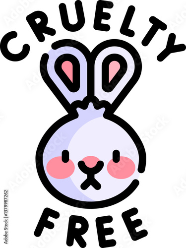 cruelty free Illustration on a white background