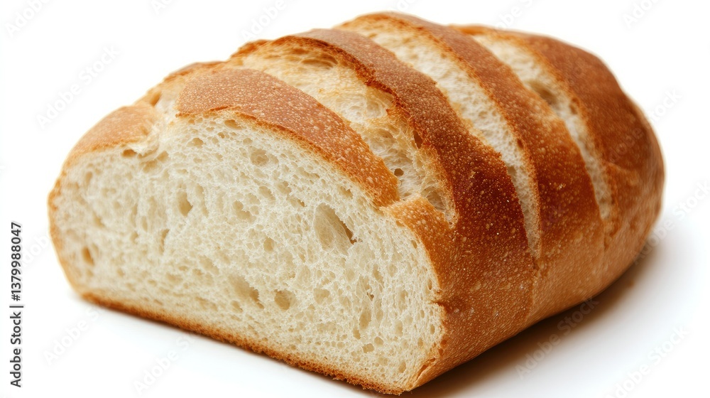 A perfectly toasted slice of bread with an even golden-brown texture, placed on a white background A perfectly toasted slice of bread with an even golden-brown texture, placed on a white background