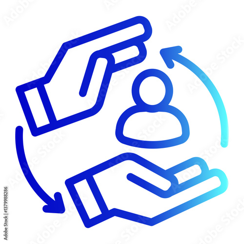 Loyalty  Icon Line Gradient Style for Scholarship Pack Icon Themes