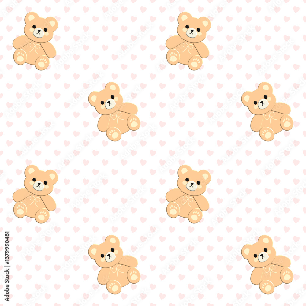 Fototapeta premium seamless pattern with teddy bear