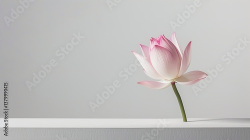 Elegant Pink Lotus Flower  HD 8K mockup wallpaper Photographic Image
