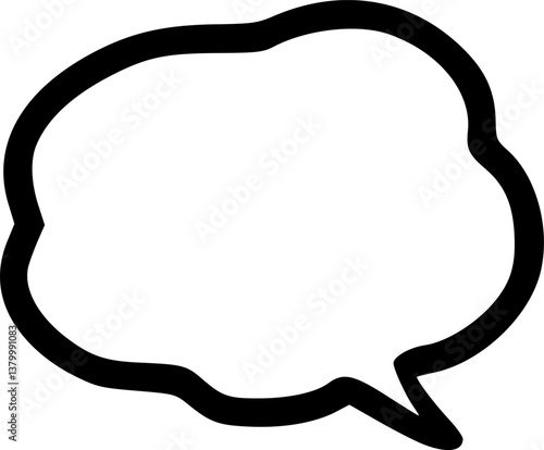 Simple speech bubble, a classic communication icon.