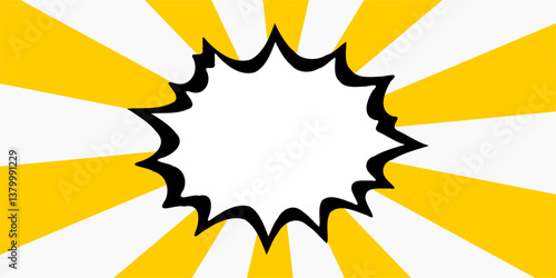 Explosive comic starburst background, adding a dramatic effect.