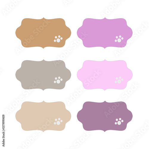 BLANK PAPER PRODUCT LABELS COLLECTION VECTOR