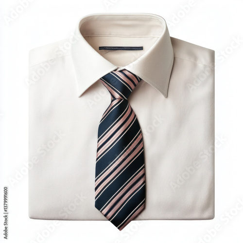 white shirt with tie isolated