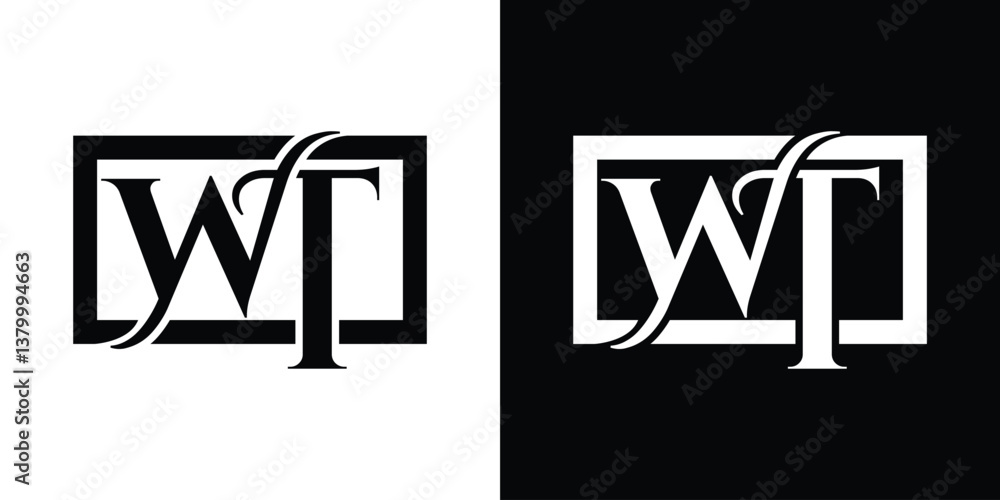 Obraz premium Elegant monogram logo featuring letters 