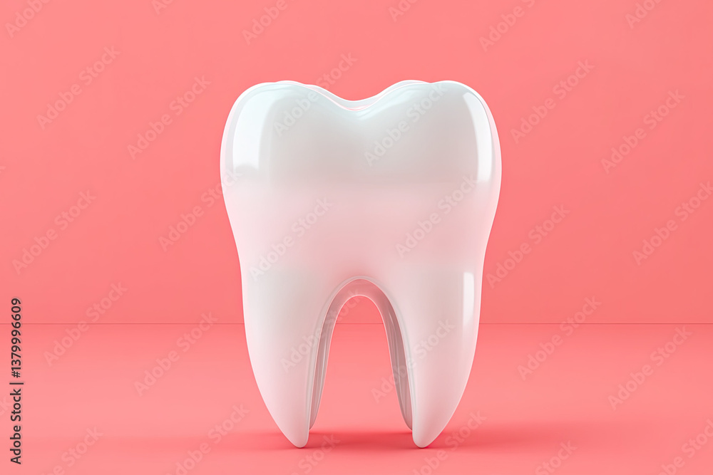 A single, pearly white tooth stands proudly against a soft pink backdrop, symbolizing perfect oral health and a confident smile. A single, pearly white tooth stands proudly against a soft pink backdrop, symbolizing perfect oral health and a confident smile.