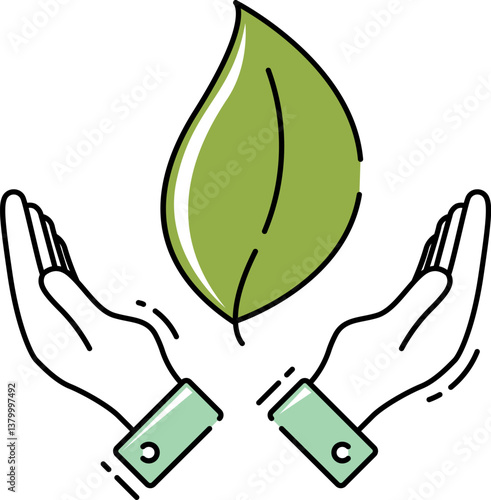 protecting Illustration on a white background.
